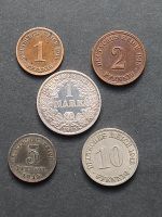Lot Münzen Kaiserreich 1, 2, 5 ,10 Pfennig und 1 Mark 1915 A Thüringen - Rudolstadt Vorschau