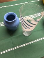 Vase blau getöpfert Glas Bohemia Bayern - Pretzfeld Vorschau