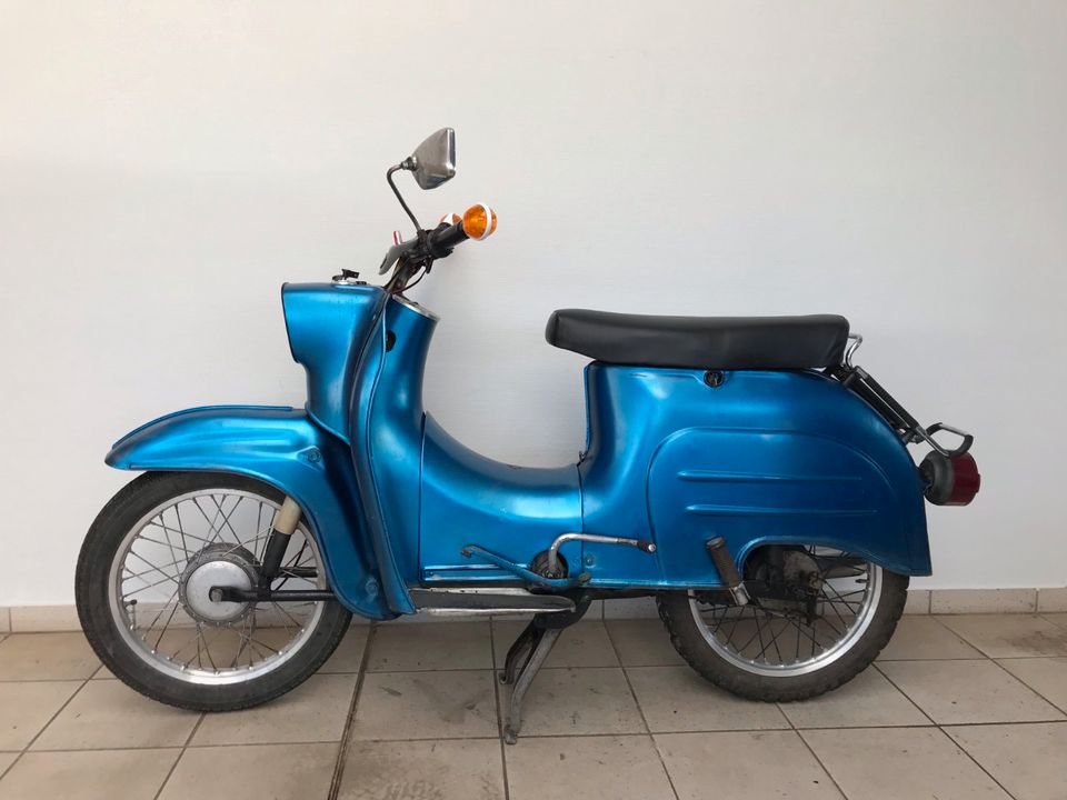 Simson KR51/2 2er Schwalbe M500 Motor Blau 60km/h Papiere Versand in Calbe (Saale)