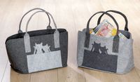 Filztasche Katzenpaar Shopper Tragetasche, Handtasche, Geschenkid Nordrhein-Westfalen - Gladbeck Vorschau