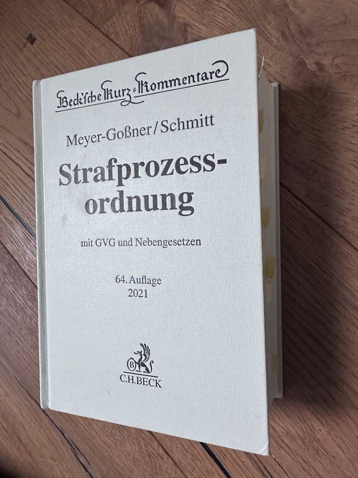 Meyer-Goßner/Schmitt, Kommentar StPO, 64. Auflage 2021 in Nürnberg (Mittelfr)