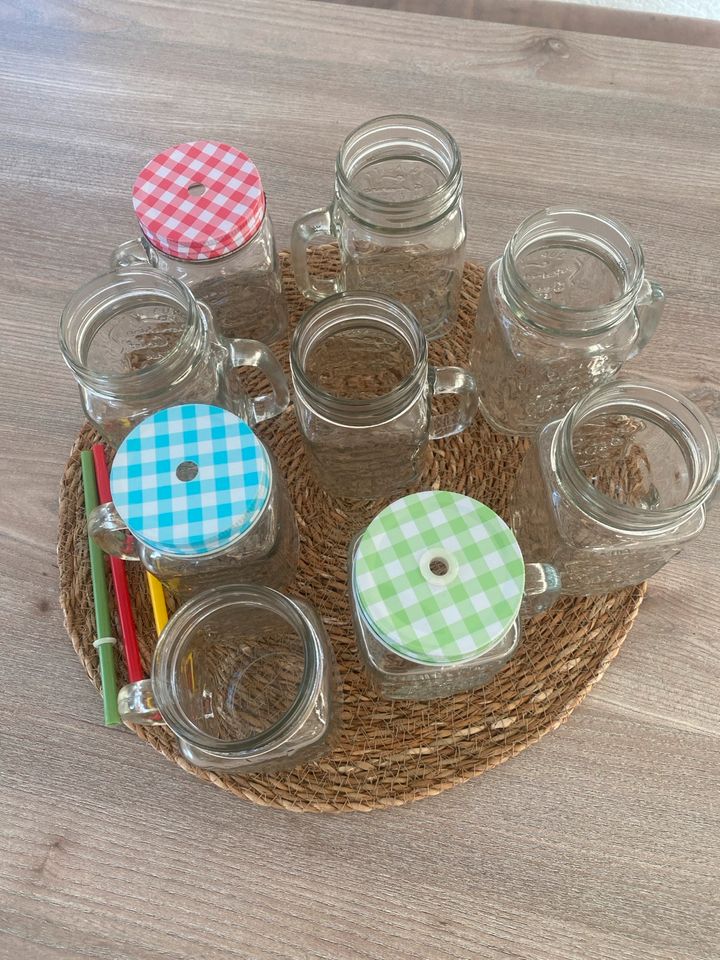 Trinkgläser mit Deckel, Trinkglas Refresh, Glas für Garten in Kronau