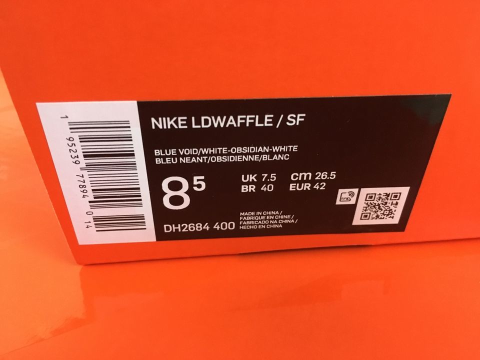 Nike LD Waffle SF Sacai Fragment Blue blau US 8.5 EU 42 in Wuppertal