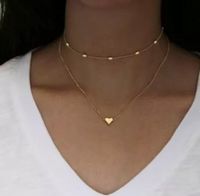 2x Damen Halskette mit Herz Anhänger Gold Geschenk Frauen Kette Hessen - Bebra Vorschau