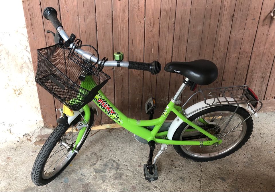 Grünes Puky Kinderrad, 18 Zoll für 5-6 jährige,  Fahrrad in Pirna