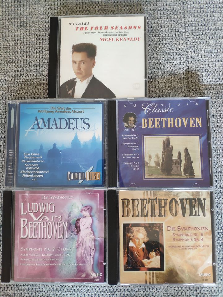 5×CDs Klassik Beethoven Amadeus Vivaldi Nigel Kennedy in Sottrum