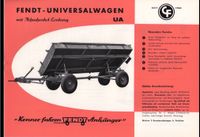 Clemens Fendt | Universalwagen UA | Gummiwagen | Werbeblatt 1963 Bayern - Marktoberdorf Vorschau