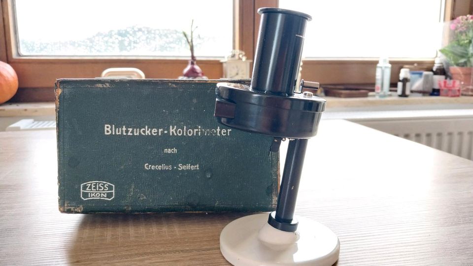 Antik Deutsch Medizin Zeiss Ikon Kolorimeter Blutzucker Hämometer in Gaildorf