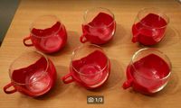 Gläser Trinkglas Teeglas mit Kunststoff rot 80er Jahre Nordrhein-Westfalen - Bergisch Gladbach Vorschau