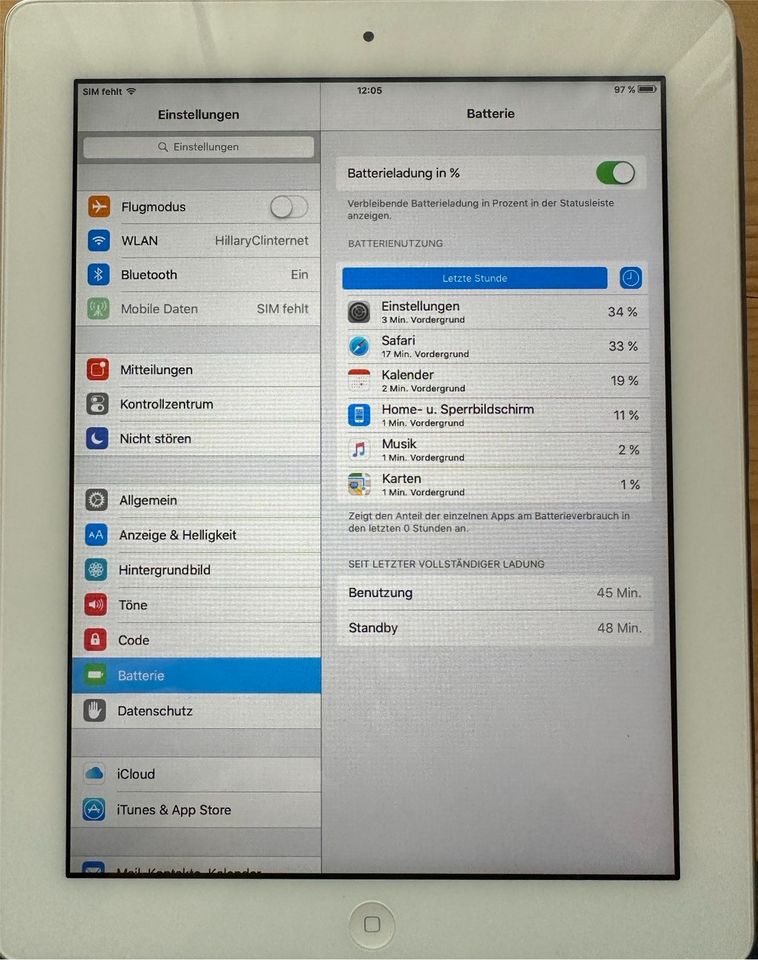 Apple iPad 2 Wi-Fi + Cellular (3G) 16GB Weiß mit OVP in Gerlingen