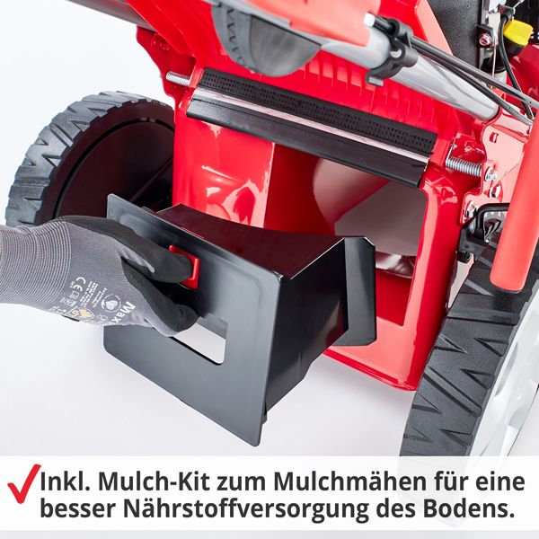 Benzin Rasen Mäher mit Antrieb Elektrostart Schnittbreite 3Rad Motor Mulch Trike VB in Greven