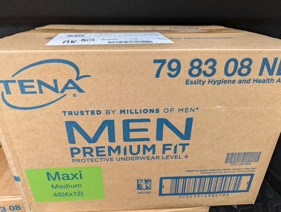 3 Kartons Tena Premium fit. Maxi Medium. 48 (4x12). 144 Pants. in Mengen