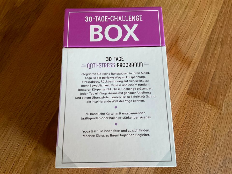 30-Tage-Challenge-Box Yoga / Übungskarten / neuwertig in Wangels