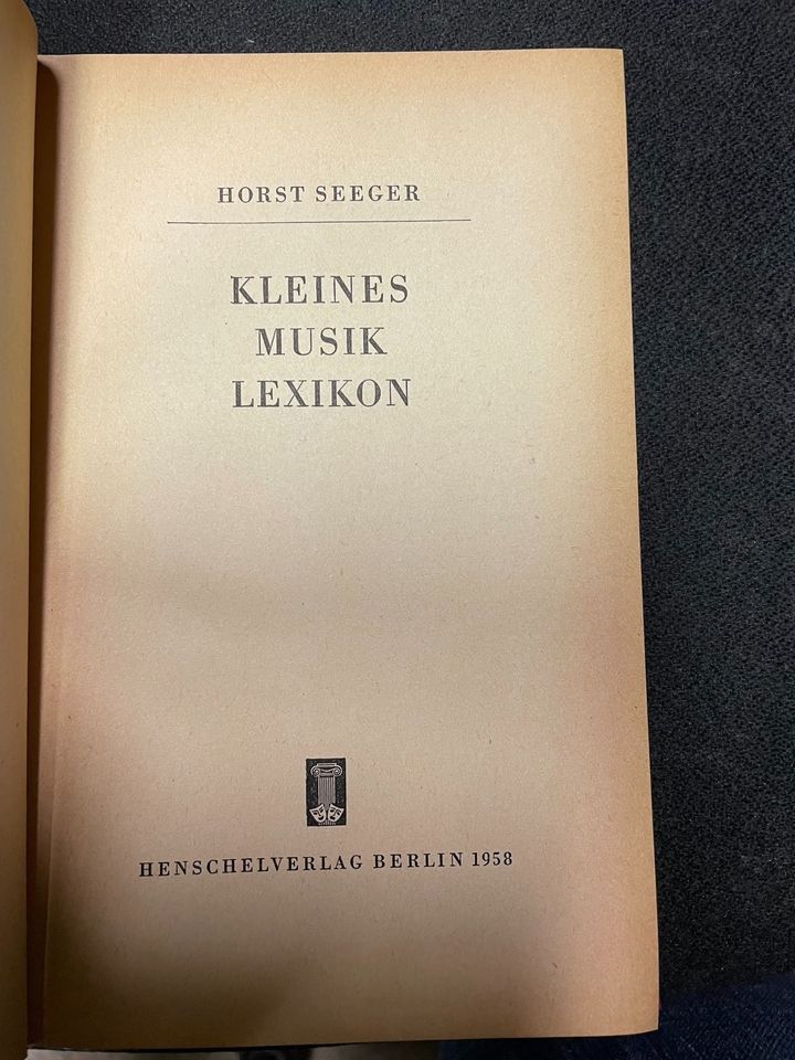 Buch alt dekorativ Musik Orchester Lexikon Horst Seeger #30 in Markkleeberg