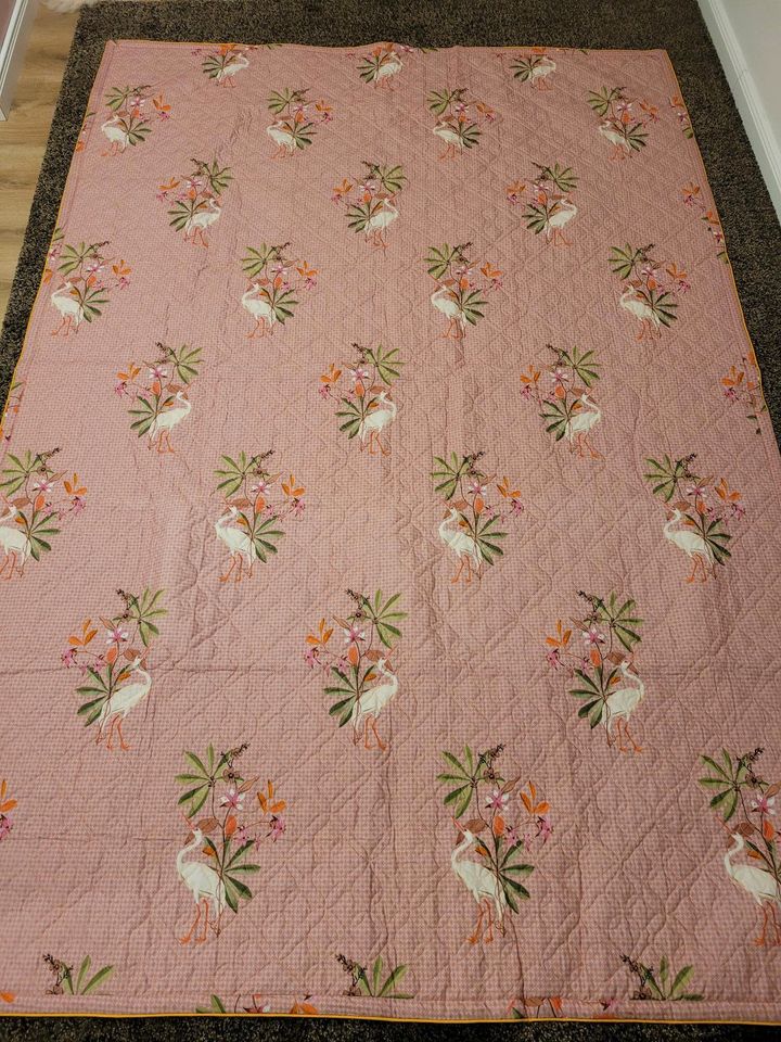 NEU Pip Studio Tagesdecke 180x260 cm My Heron pink Quilt Decke in Wetschen