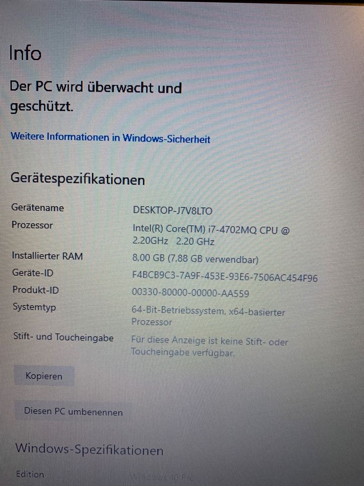 HP ProBook 450 G1 - i7-4702MQ, 8 GB RAM, 250 GB SSD in Bonn