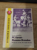 Programmheft Dynamo Dresden - FC Zürich 18. März 1977 Hessen - Petersberg Vorschau
