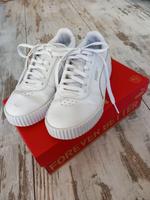 Puma Sneaker Carina L white silver weiß Turnschuhe 38 Schnür Spor Niedersachsen - Lengede Vorschau