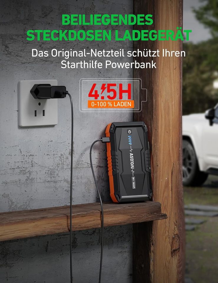 Starthilfe-Powerbank,220 Volt 1500A Auto-Starthilfe-Powerbank,12V