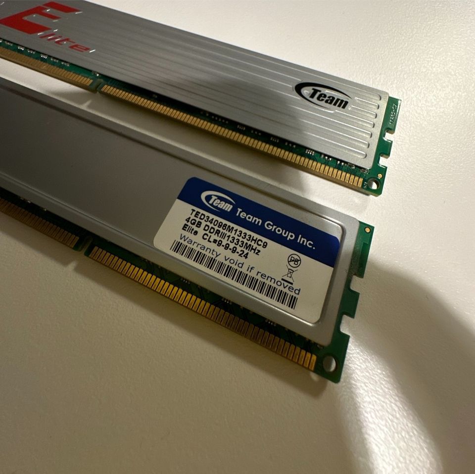 Teamgroup Elite DDR3 8GB RAM 2x4GB 1333MHz CL9 in Bochum