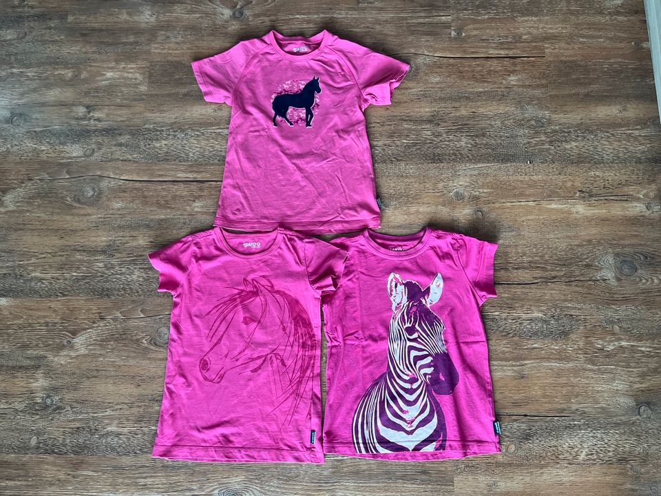 Jako-o T-Shirt 3er Set pink Pferd Zebra 116 122 in Gaimersheim