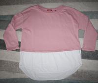 2 in 1 oversize Shirt Sweatshirt rosa/weiß S.Oliver Gr.44 Vahr - Neue Vahr Südwest Vorschau
