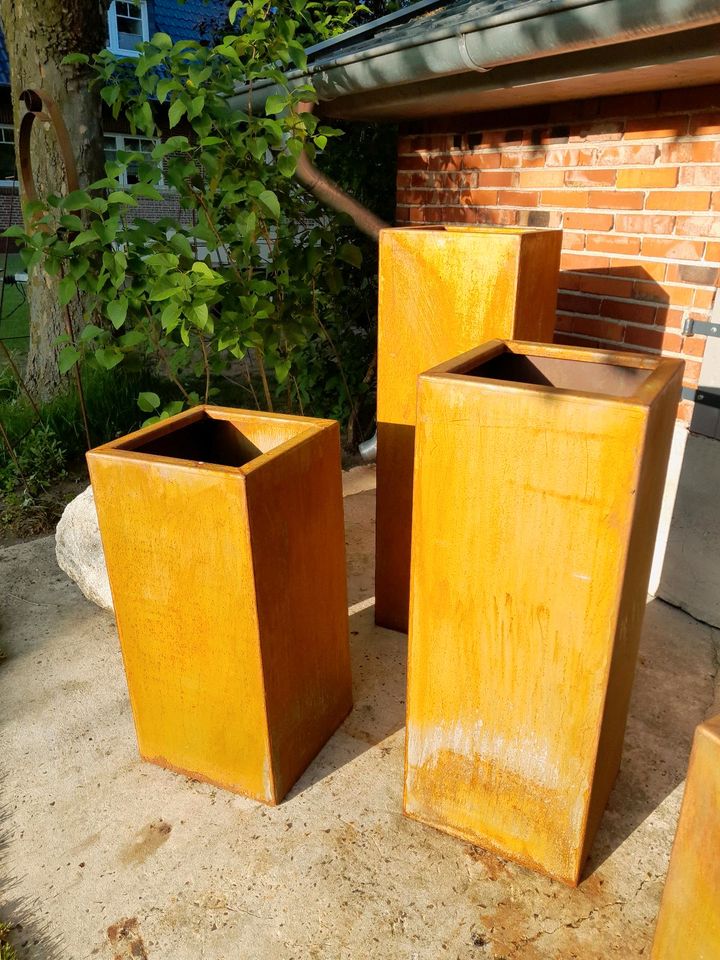 Säule, Edelrost Säule, Feuerschale,Hochbeete , Metall Säule in