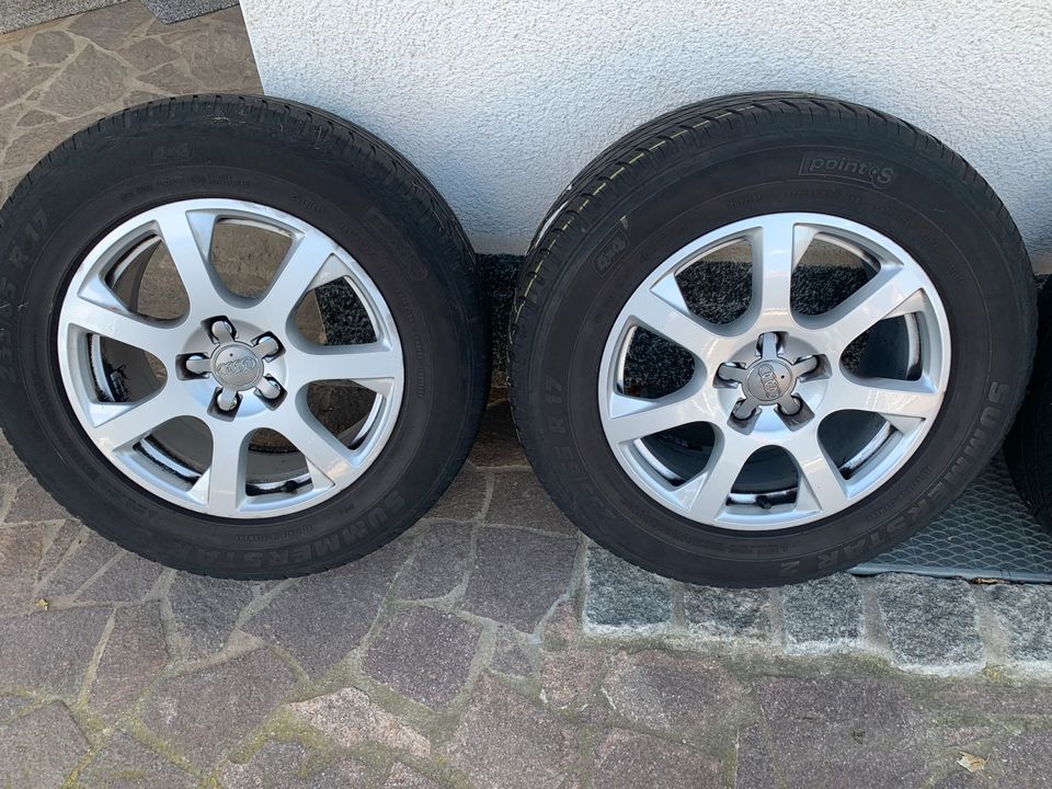 4 Original Audi Q5 Alufelgen mit Sommerreifen 235/65R17 in Hügelsheim