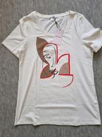 Alba Moda Shirt Creme mit Druck, Größe 38, NEU Thüringen - Erfurt Vorschau