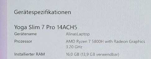 Lenovo Yoga Slim 7 Pro | 14" | 2.8k Display | Laptop in Düsseldorf