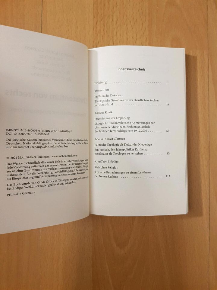 Johann H Claussen Christentum von rechts Mohr Siebeck Buch Bücher in Frankfurt am Main