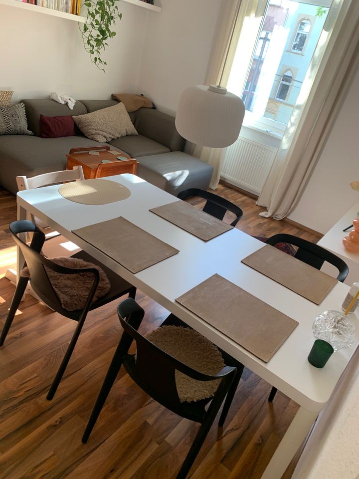Zu verschenken:Tisch Esstisch weiß Ikea 180 x 90 Tingby in Frankfurt am Main