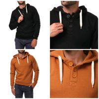 Hoodie in Orange und Schwarz mit Knöpfen!!! Größe M, L und XXL !!! Bochum - Bochum-Ost Vorschau