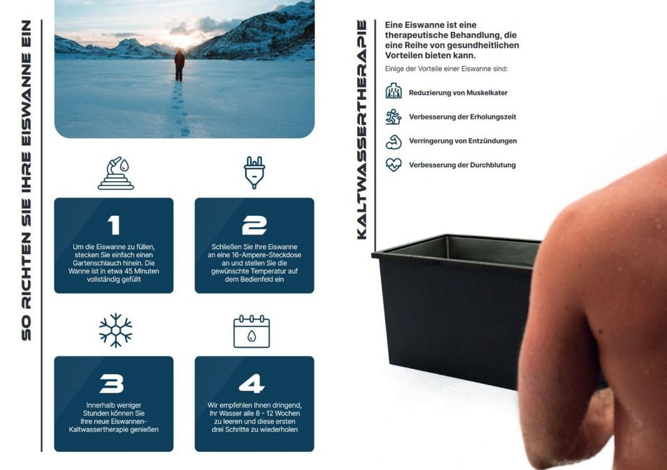 Superior Wellness Chill Tub Eiswanne 180 x 75 Chilltub Eisbecken in Meerbusch