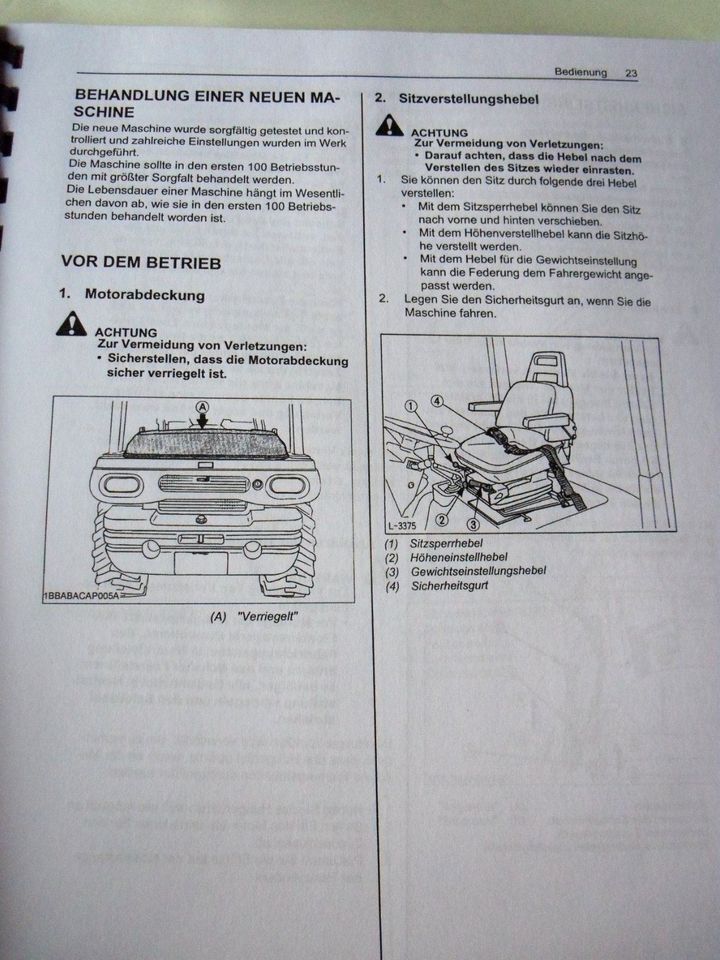 Kubota  R420 / R520 Radlader Bedienungsanleitung in Limburg
