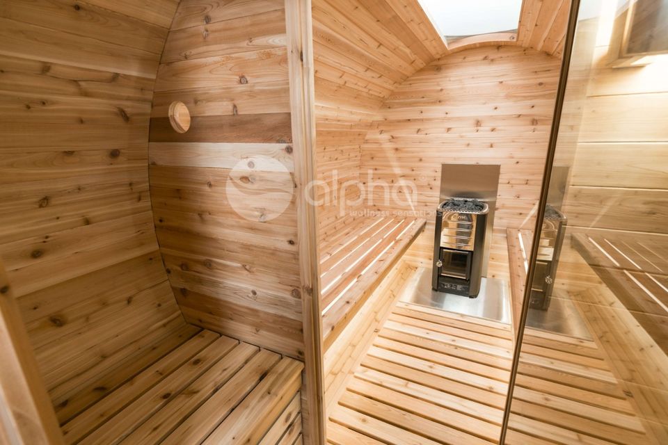 Alpha Barrel Thermo Fichte Sauna Fasssauna Sofort verfügbar in Ibbenbüren