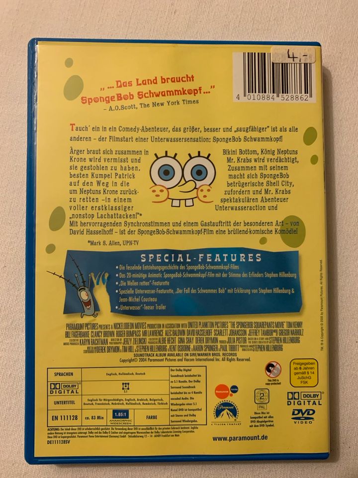 DVD Film Spongebob Schwammkopf in Marienmünster