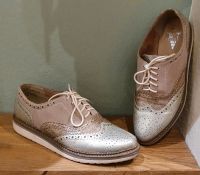 Damen Schuhe Gr. 40 Leder silber/beige/bronze von Venturini Nordrhein-Westfalen - Velbert Vorschau