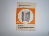 Prospekt-Gebrauchsanweisung Kohle-Badeunterofen Wittigsthal DDR Thüringen - Lucka Vorschau