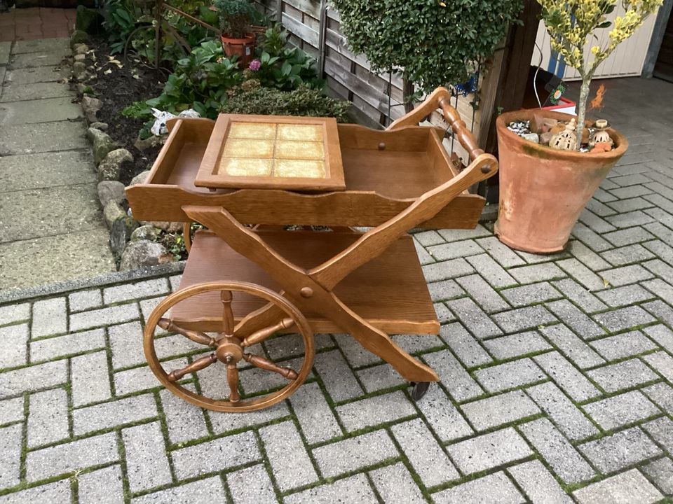 Eichen Servierwagen mit Tablett 35€ in Lastrup