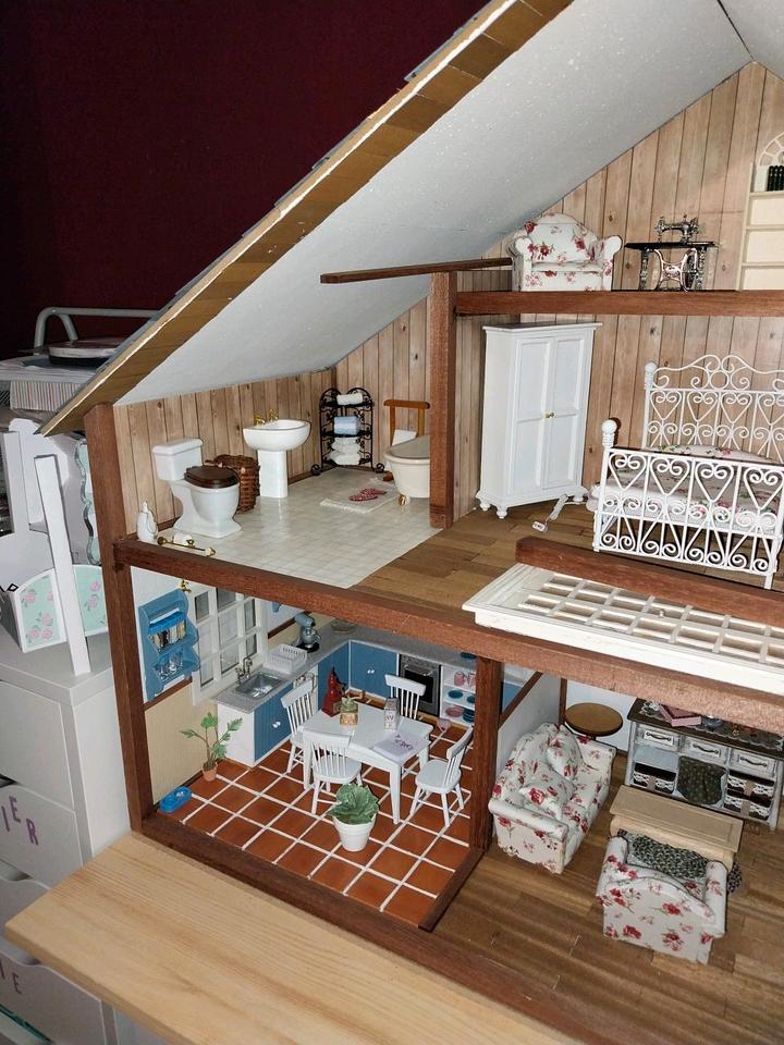 verl bis 1.7Puppenstube/Dorfpuppenhaus fertig gebaut 1:12 in Stafstedt