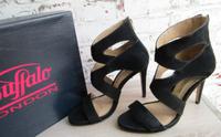 Buffalo Damensommerschuhe 38 schwarz High Heels Wildlederoptik Hessen - Lampertheim Vorschau