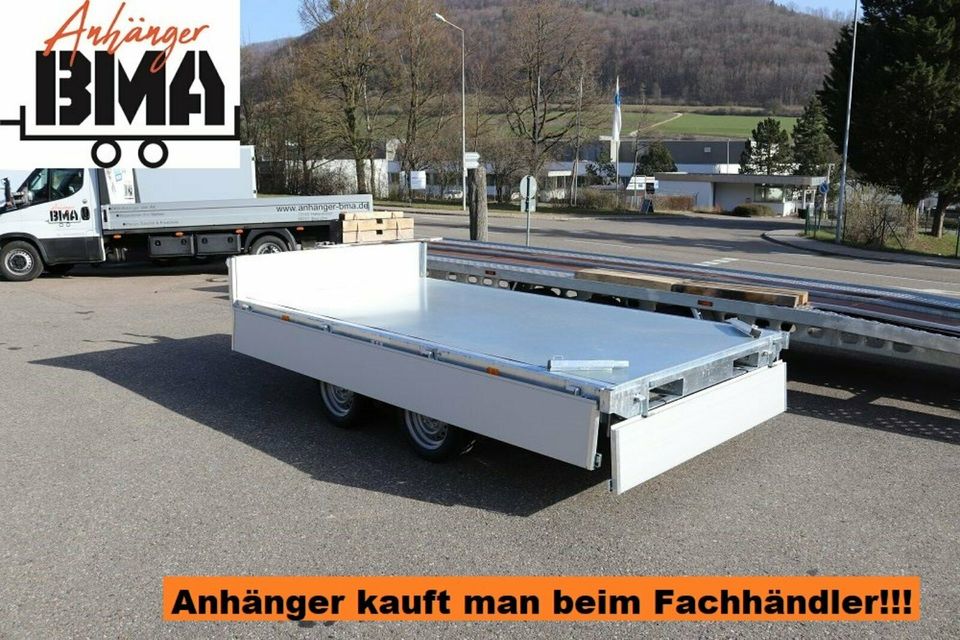 EDUARD Anhänger 3 Seiten Kipper 330x180x30 3500kg E+H Pum 63cmLfh in Tannheim