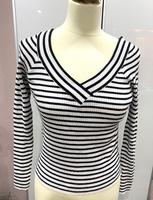 Damen Frühling Pullover-V-Ausschnitt – Gestreift. von H&M Hessen - Michelstadt Vorschau
