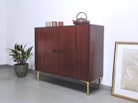 Kommode 60er Jahre Teak gold Vintage Sideboard Glasplatte Dresden - Dresden-Plauen Vorschau