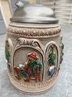 Bierkrug mit Zinndeckel Baden-Württemberg - Bad Mergentheim Vorschau