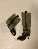 Leichte Canvas Stiefel in khaki und braun von L‘Autre Chose Hessen - Stockstadt Vorschau