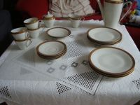 Vintage Hutschenreuter Kaffeeservice in creme weiss mit Goldrand Nordrhein-Westfalen - Langenfeld Vorschau