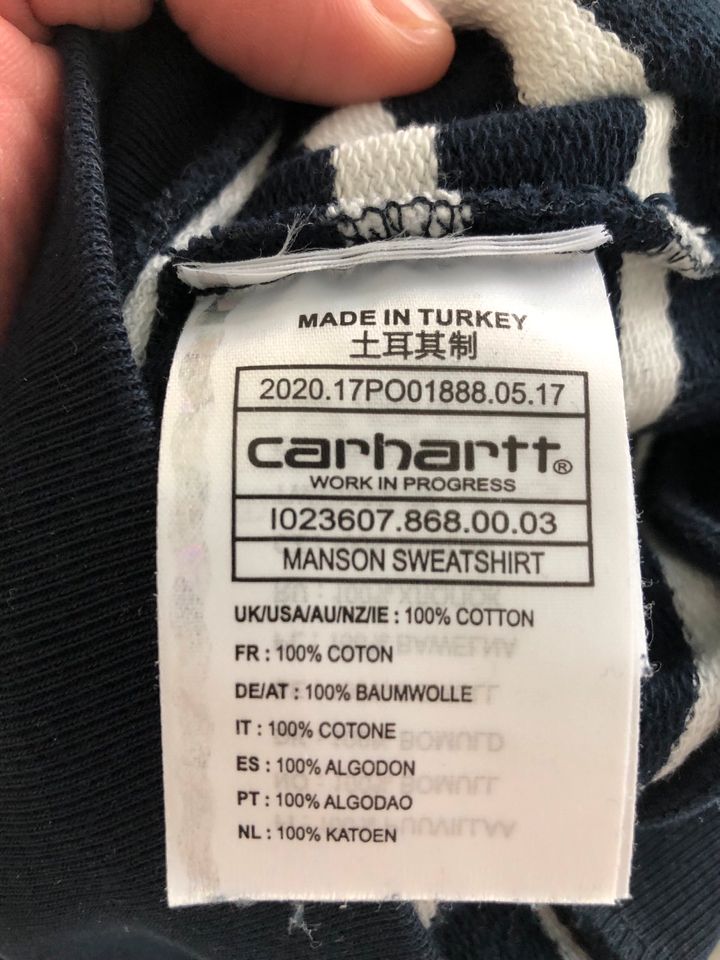 Carhartt Manson Sweatshirt - L Navy White Sweater Pulli Pullover in Düsseldorf