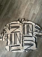 Bluse — Oversize — beige/ schwarz — verdeckte Knopfleiste — Gr 50 Nordrhein-Westfalen - Bottrop Vorschau